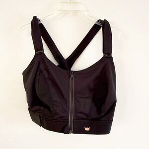 Shefit Women Ultimate Sports Bra Size 5Luxe 5X Black High Impact Zipper Closure